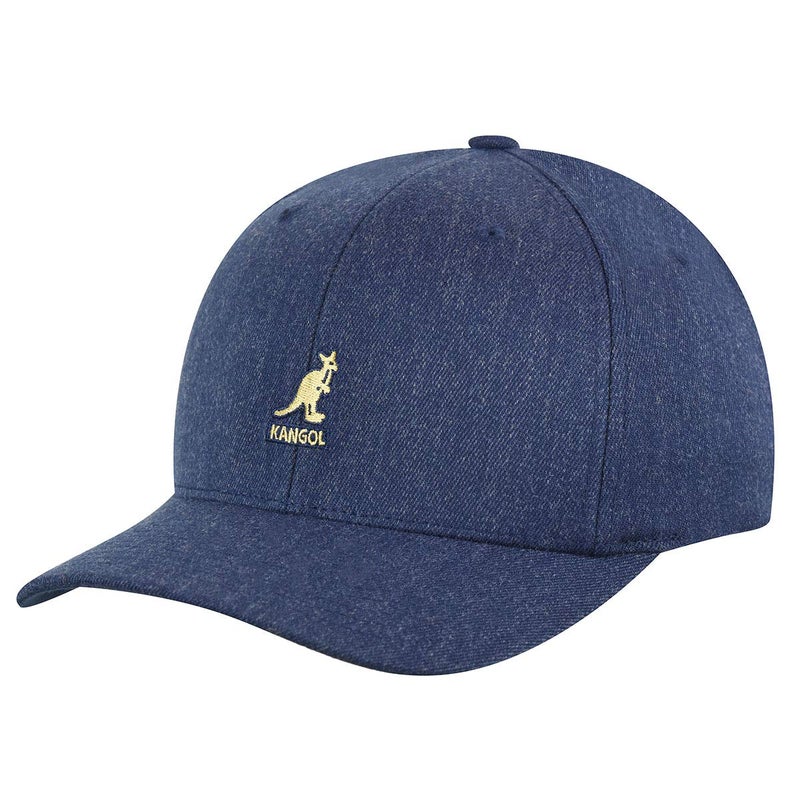 Kangol Wool Flexfit Baseball Hat for Men and Women, Small-Medium, Denim - Image 3